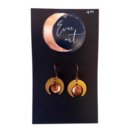 Evee Art - originální náušnice "měsíc"