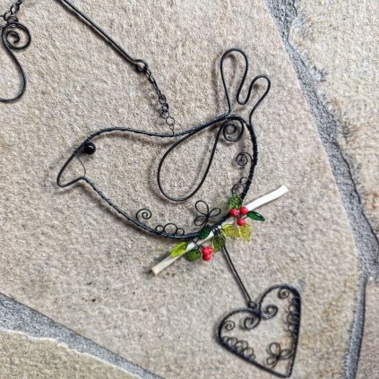 Drátované výrobky od Prajzulky - Ptáček se srdcem