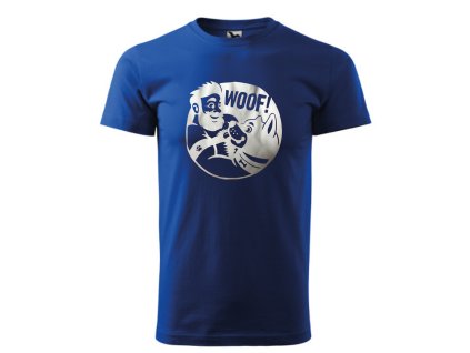 Bear & Puppy Royal Blue/White