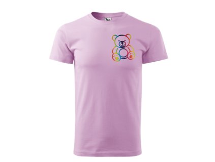 Teddy Bear T-shirt  Orchid/Rainbow