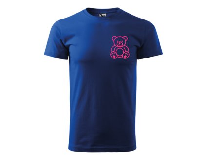 Teddy Bear T-shirt  Royal Blue/Pink