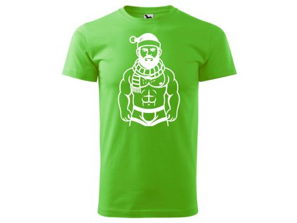 Naughty Santa Apple Green/White