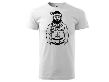 Naughty Santa Apple White/Black