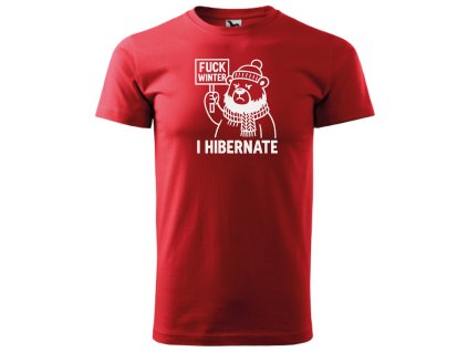 Hibernating Bear Red/White