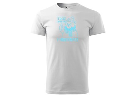 Hibernating Bear White/Blue Glitter