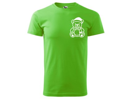 Winter Teddy  Apple Green / White