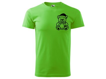 Winter Teddy  Apple Green / Black