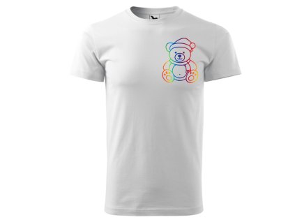 Winter Teddy  White / Rainbow