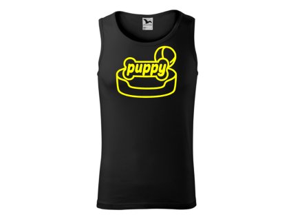 Happy Puppy Tank-top Black/Yellow