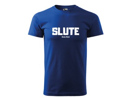Slute T-shirt Royal Blue/White