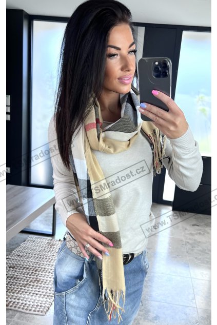 Šála béžová BERRY