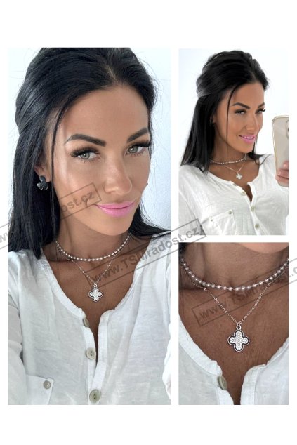 Náhrdelník Dvojitý CROSS