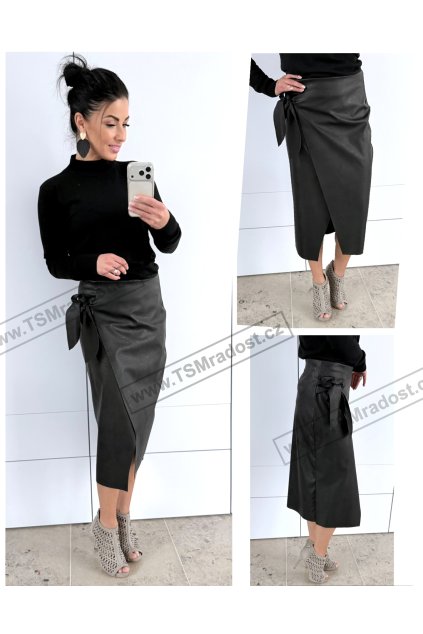 Sukně černá koženková Nuevo