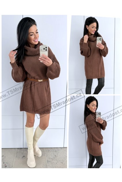 Svetr prodloužený rolák DRESS
