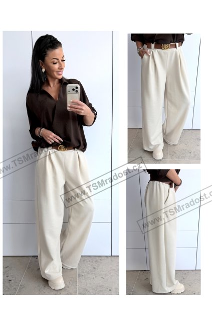 Kalhoty s Páskem Máslové PRESTIGE