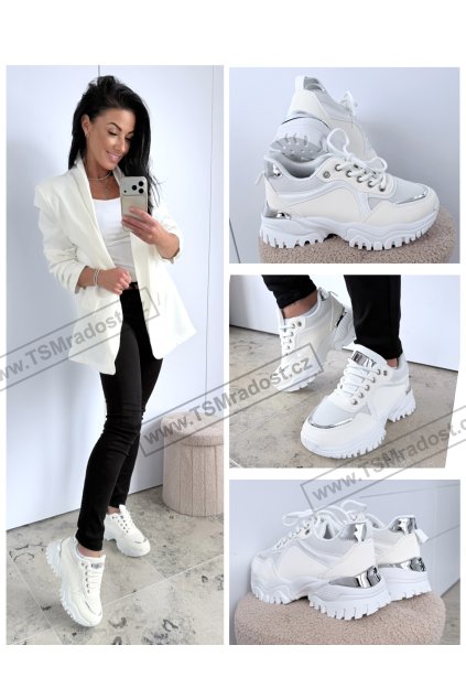 Tenisky bílé SILVER ART