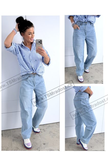 Džíny široké nohavice Light Denim