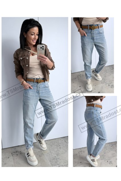 Džíny s páskem Exclusive Butterfly