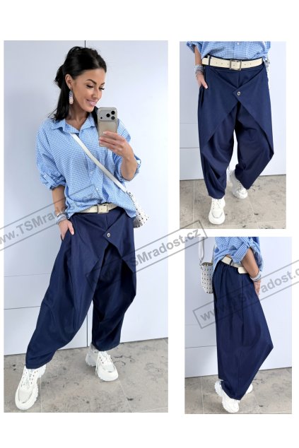 Kalhoty s páskem LUX DENIM