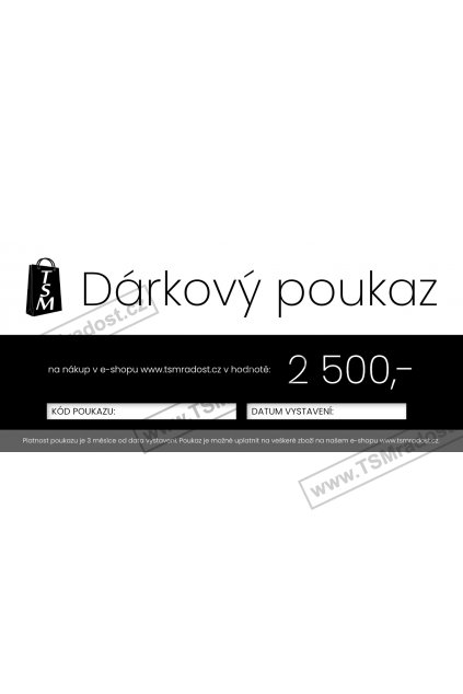 TSM darkovy poukaz1a 2500