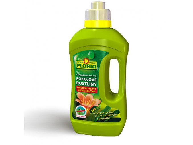 Kapalné hnojivo Floria pro pokojové rostliny s účinkem proti smutnicím