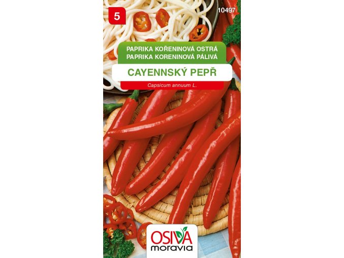 Paprika zeleninová - pálivá - Cayennský pepř