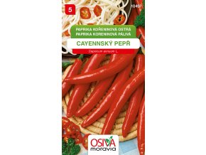 Paprika zeleninová - pálivá - Cayennský pepř