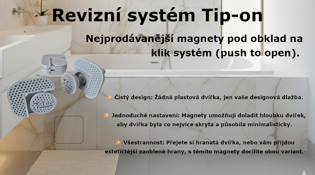 Magnety pod obklad na click