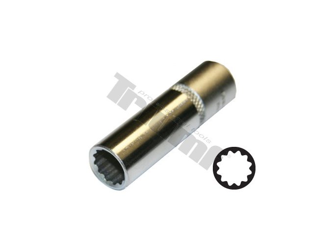 Predĺžená hlavica 3/8" vstup, 12 - hranná - 10 mm