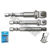 Sada výkyvných adaptérov 1/4" 6hran vstup na  1/4", 3/8", 1/2" 4hran výstup, dĺžka 65mm