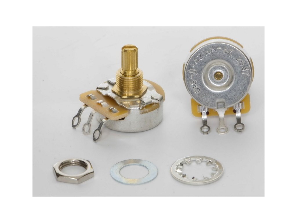 CTS D A250K SK CTS 250k Vintage Audio Taper 30 LOG Dimple Guitar Potentiometer knurled 24 t 1