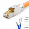 Audiofilský Ethernet LAN kabel CAT 8 (40Gbit/s, Solid Core, S/FTP 2000MHz) Modrá