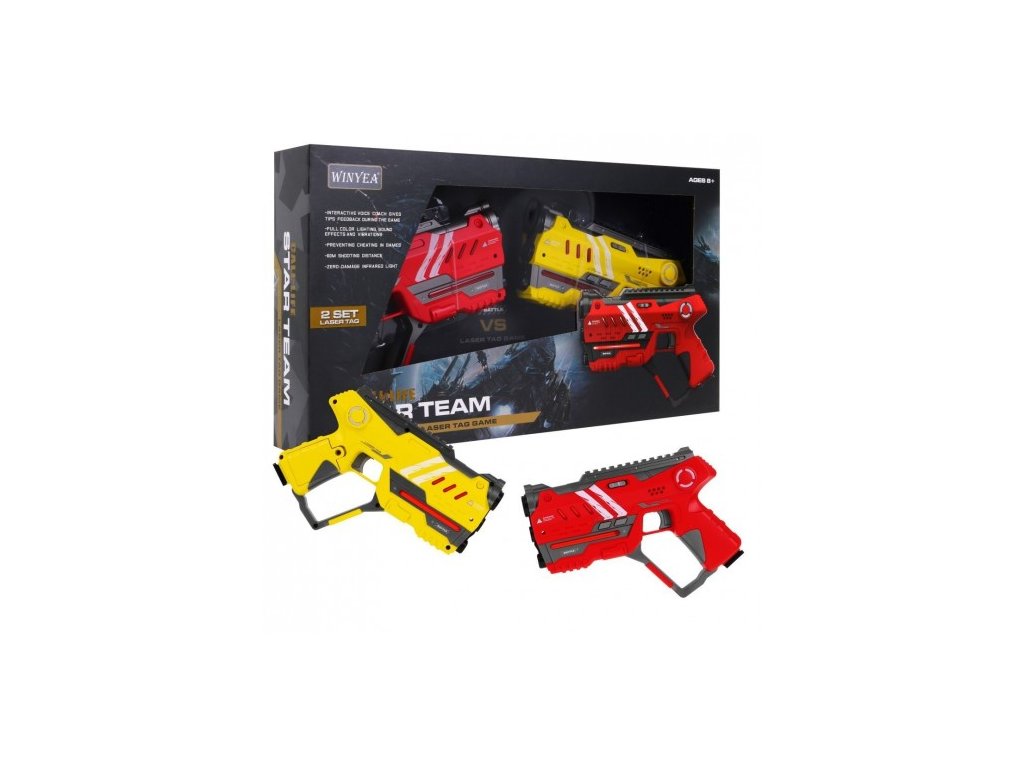 Lézerfegyverek LASER TAG 7008 - piros/sárga