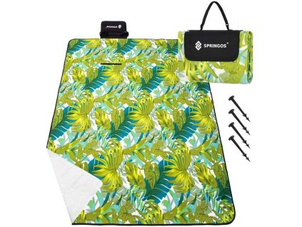 pol pl Piknik strandtakaró 200x200 cm bivak szőnyeghez zöld 33529 3