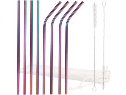 Fém szívószálak 8+2 db SPRINGOS KI0032