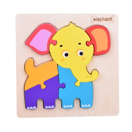 Drevené náučné puzzle Sloník ZA5372