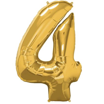 Narodeninový balónik č.4 Springos PS0029 - zlatý