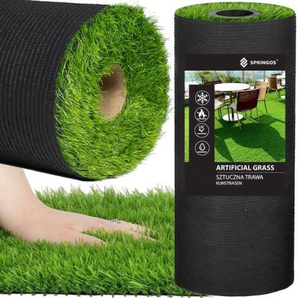 Umelá tráva 2m šírka x 2m dĺžka na terasu/balkón – UV odolná, výška 32 mm GA0043/4