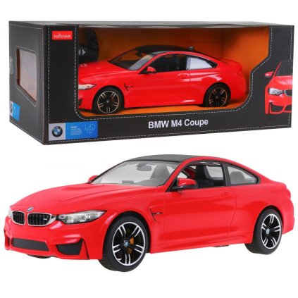 BMW M4 Coupé červené RASTAR model 1:14 Diaľkovo ovládané auto + diaľkové ovládanie 2,4 GHz