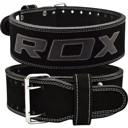 Kožený posilňovací opasok RDX 4PB - čierny