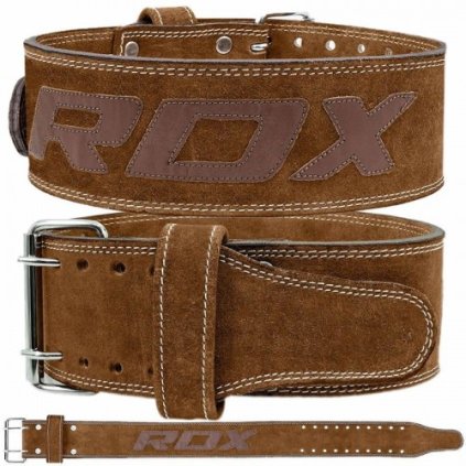 Kožený posilňovací opasok RDX 4PN - hnedý