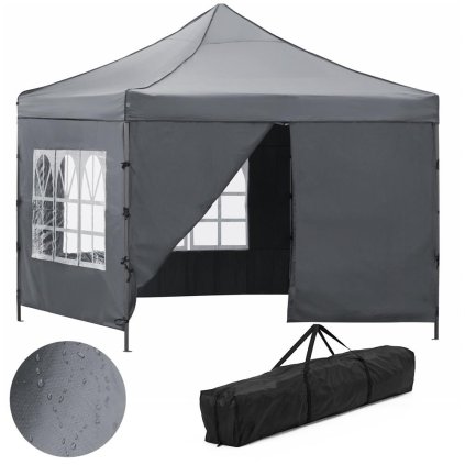 Obchodný stan 3×3 m – tmavosivý, záhradný pavilón na podujatia a catering Springos GP0005