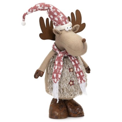 SPRINGOS Vianočný sob 74 cm s teleskopickými nohami – figúrka pod stromček CA1484