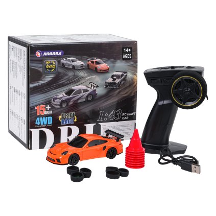 R/C Drift Car 1:43 oranžové + príslušenstvo ZRC.4303G