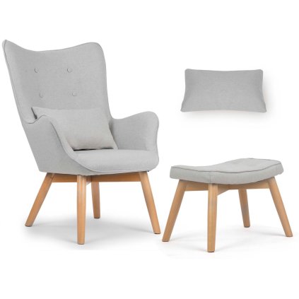 fotel uszak z podnozkiem nors 14668