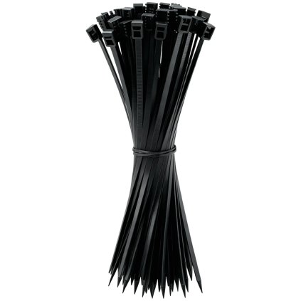 Sťahovacia páska 3,6 x 300 mm – 100 ks, čierne LAR3845