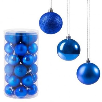 Vianočné gule na stromček 24 ks SPRINGOS CA0086