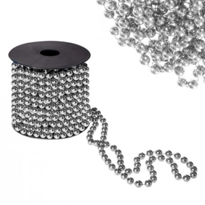 Perličková reťaz na vianočný stromček 10 m SPRINGOS CA0058