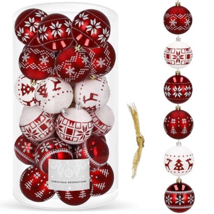 Vianočné gule na stromček 30 ks SPRINGOS CA0151