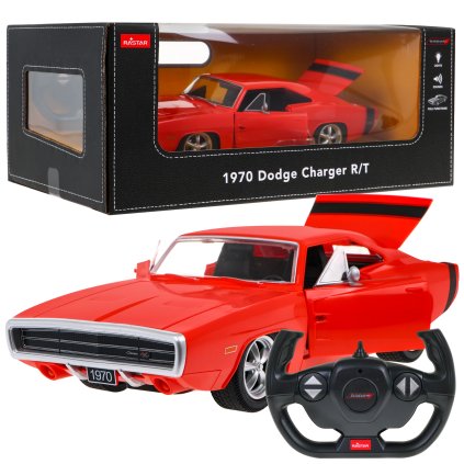 1970 Dodge Charger RT červený model RASTAR 1:16 Auto na diaľkové ovládanie